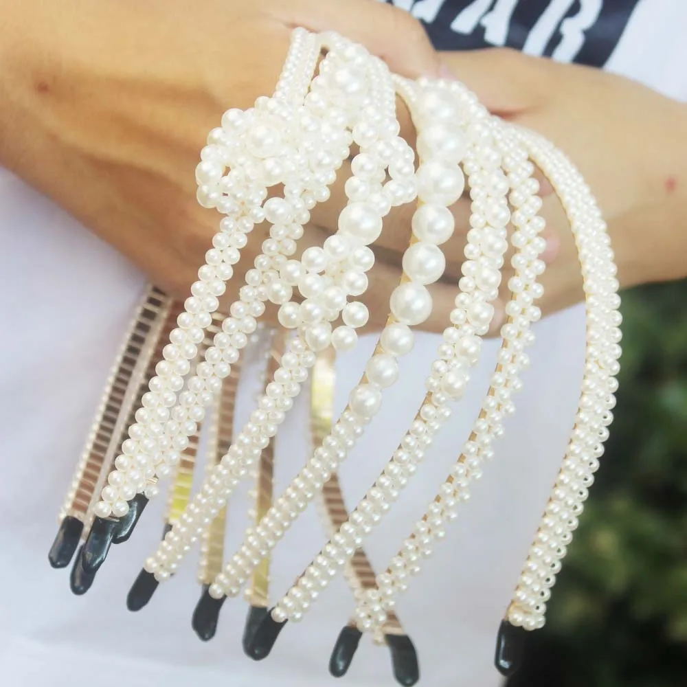 Мода свадьба день рождения Новые резинки для волос с жемчугом повязка на голову