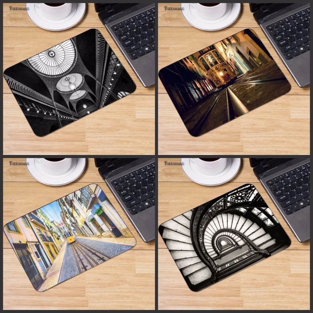 

Mairuige Light Stairs Vintage Cool MousePads Computer Laptop Mouse Mat Size For 18x22cm 25x29cm Rubber Rectangle Mousemats