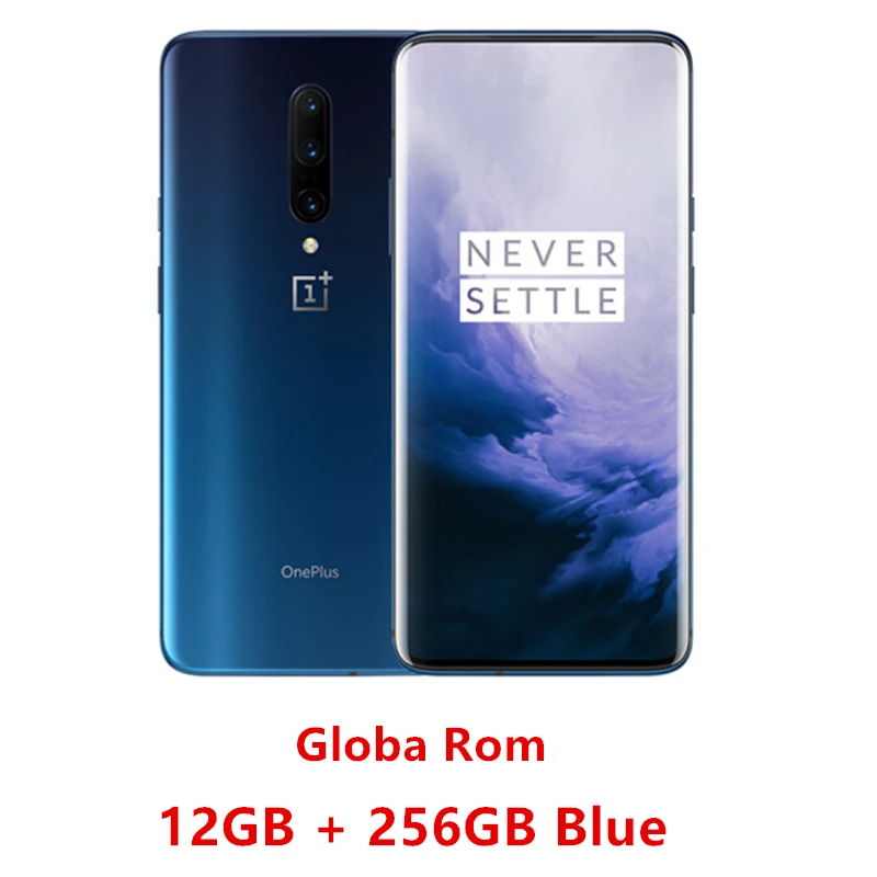 Глобальный Встроенная память Oneplus 7 Pro смартфон 6,67 дюймов 3120*1440 Android 9 Snapdragon 855 48,0 МП камеры ближняя бесконтактная связь(NFC) 5V 6A мобильного телефона - Цвет: 12GB 256GB BLue