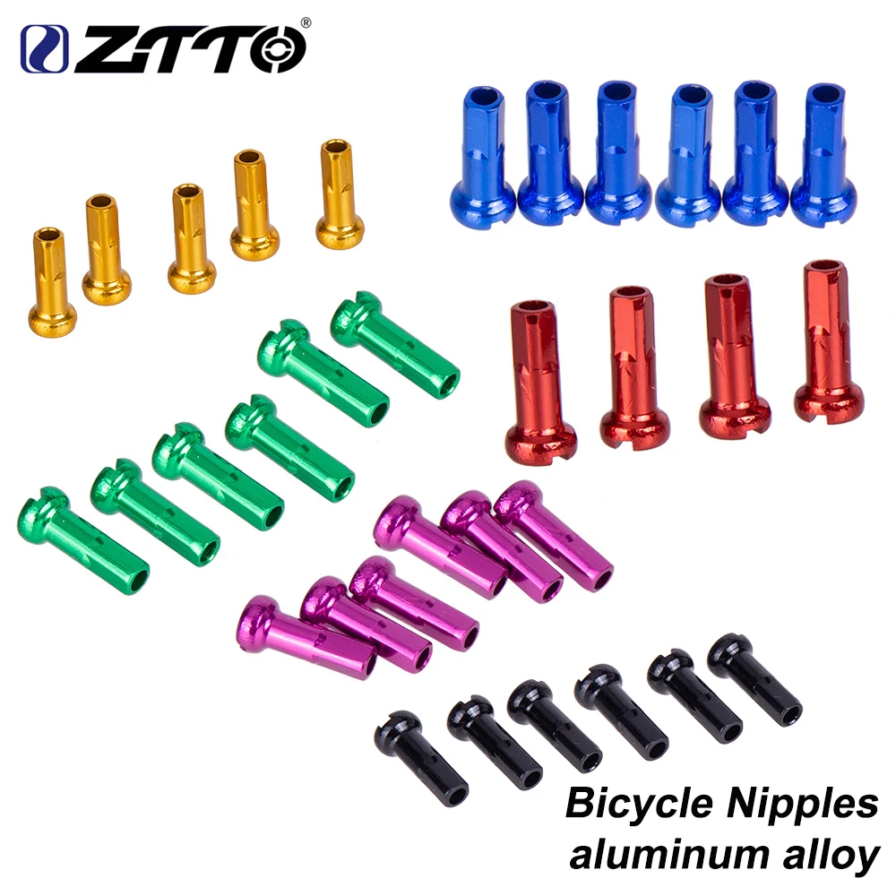 

ZTTO 100pcs MTB Bike Road Bicycle Nipples 14G 2.0 14mm 2.0mm Ultralight High strength Aluminum alloy Colorful Spokes Nipple