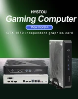 hystou mini gaming pc nvidia gtx1050ti gtx1650 4gb i5 7500 i5 9400f mutil desktop computer tv box linux hd dvi dp 4 displays 8k