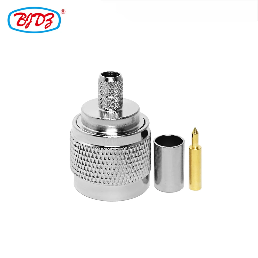 

Бесплатная доставка 10 шт N Мужской прямой обжимной RF разъем для RP240/4DFB/H155/RG59 кабеля