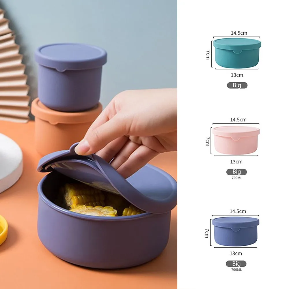 

Silicone Freshness-Keeping Box With Lid Sealed Keep Warm Bento Lunch Box Non-toxic Harmless Soft Texture Fruit Container Box
