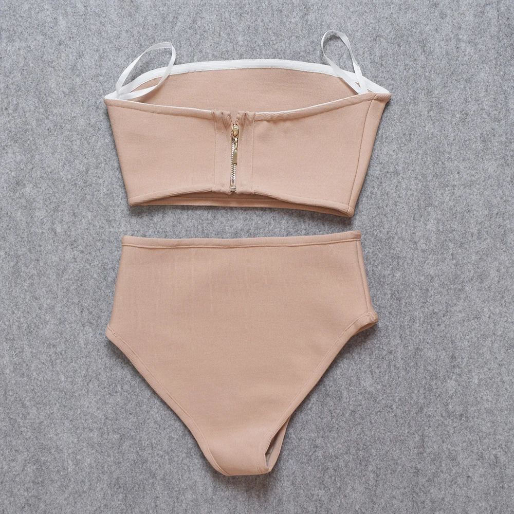 BEAUKEY 2019 женский купальник с завышенной талией без бретелек сексуальные женские