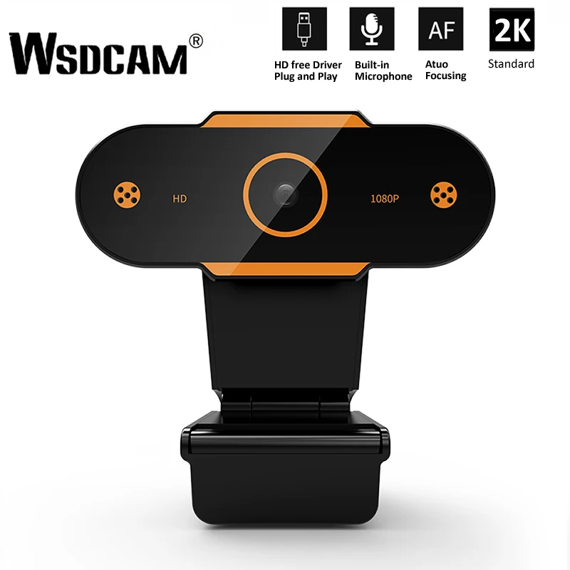 Веб-камера Wsdcam 2K HD с автофокусом 1944P микрофоном | Компьютеры и офис