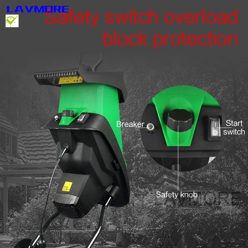 Многофункциональный измельчитель ветвей листьев высокомощная электрическая