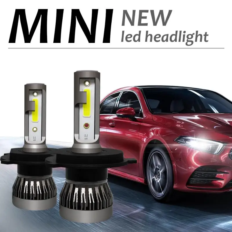 1/2 шт. огни автомобиля H4 светодиодный 6000K 90W 12V 24V 12000LM лампы Hi/короче спереди и