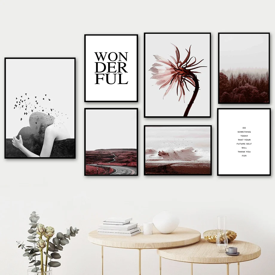 

Epiphyllum Sky Desert Forest Bird Quote Wall Art Canvas Painting Nordic Posters And Prints Wall Pictures For Living Room Decor