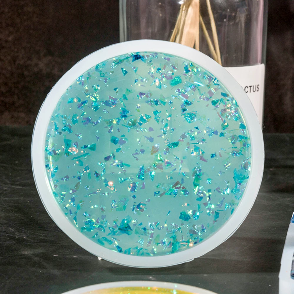 Прозрачная жидкость искусства круглая подставка формы эпоксидная смола литье