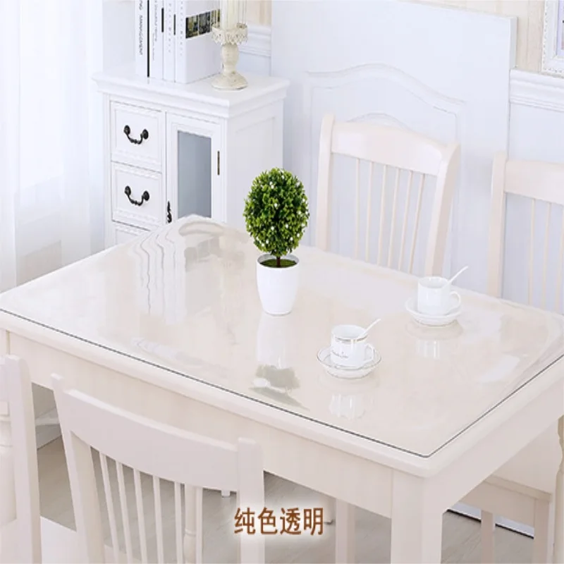 Прозрачная Матовая ПВХ мягкая стеклянная скатерть водонепроницаемая и