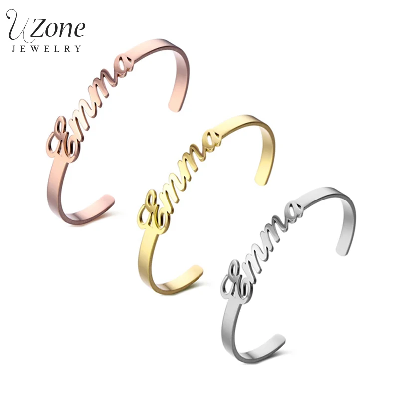 Персонализированные браслеты с именем UZone 3 мм нержавеющая сталь Арабская