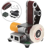 mini electric belt machine sander sanding grinding polishing machine abrasive belts grinder diy polishing cutter edges