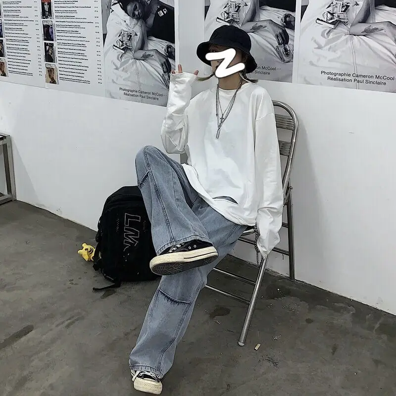 Новинка весна-осень 2020 парные простые потертые джинсы модные повседневные