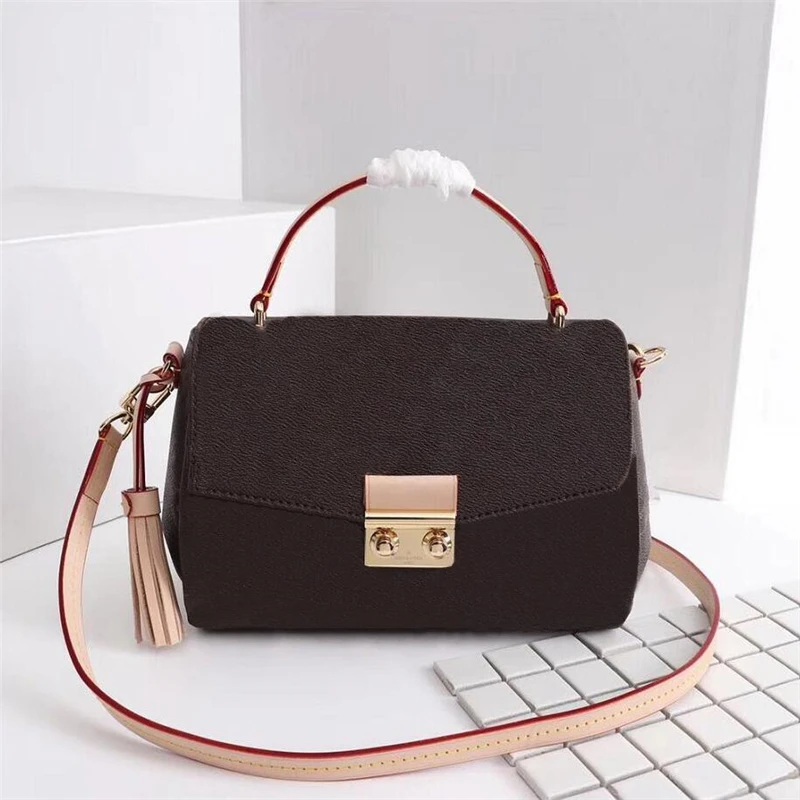 

Top Sale Designer Quality Women Handbag Tote Bag Genuine Leather Tassel Crossbody Flap Bag purse