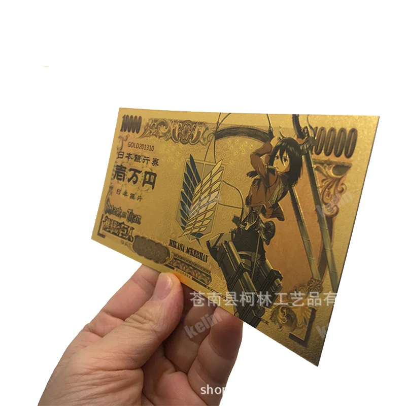 

Attack on Titan Eren Jaeger Cosplay Commemorative Coins Mikasa Ackerman Anime Favorites Prop Gift