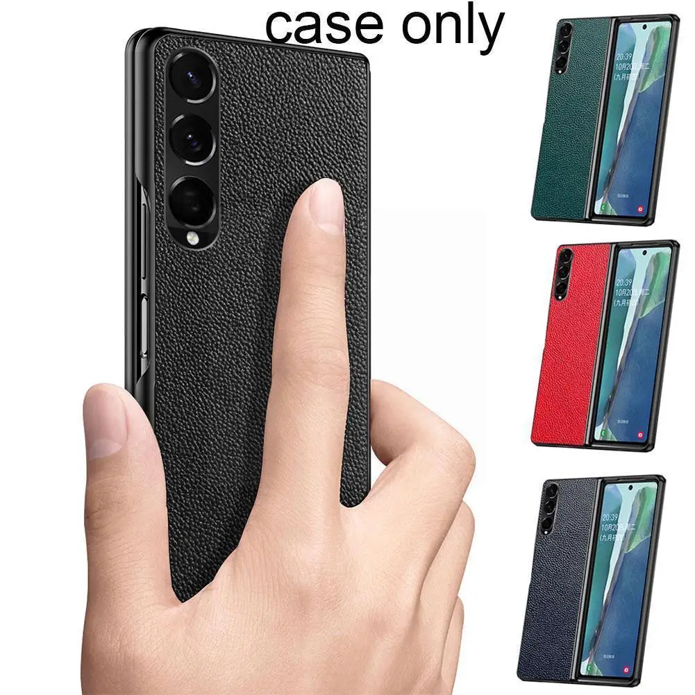 

Foldable Leather Phone For Z Flip For Z Fundas Shockproof Zflip Sm-f700 Cover Flip Coque G U4z6