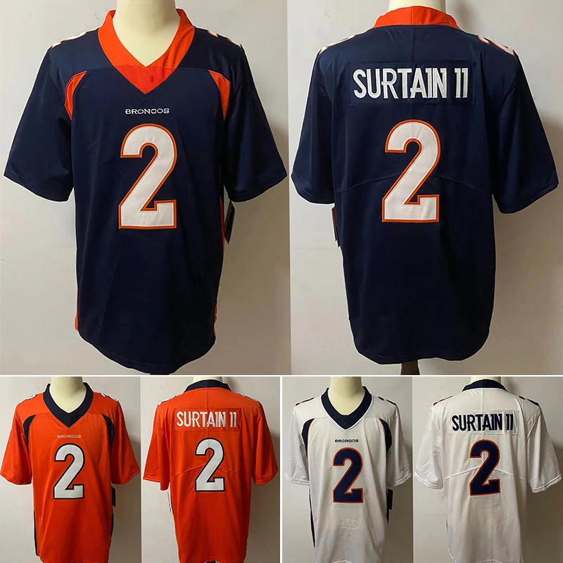 

Embroidery American Football Jersey 2# Surtain II Fans Wear Men Women Kid Youth Las Vegas Raiders Rugby Jersey Shirt