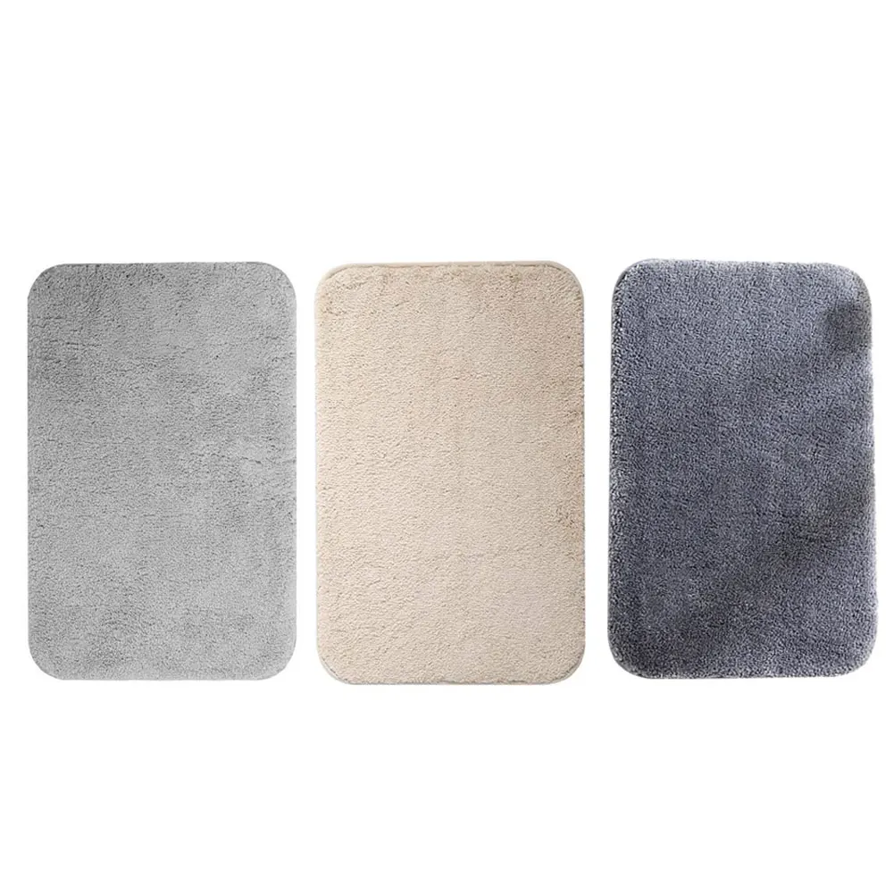 

Plush Bath Mat Non-Slip Bathroom Carpet Soft Coral Fleece Microfiber Rug Mat Kitchen Toilet Floor Decor Washable 3 Colors
