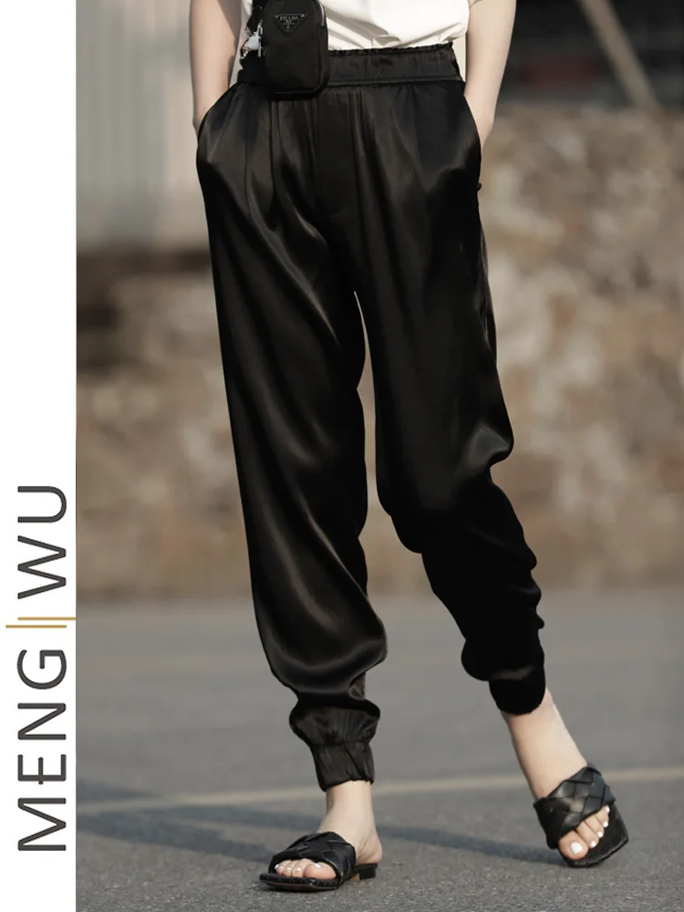 

Black Pants Women's Summer Thin Harem Pants Trousers 2020 Luxury Clothes