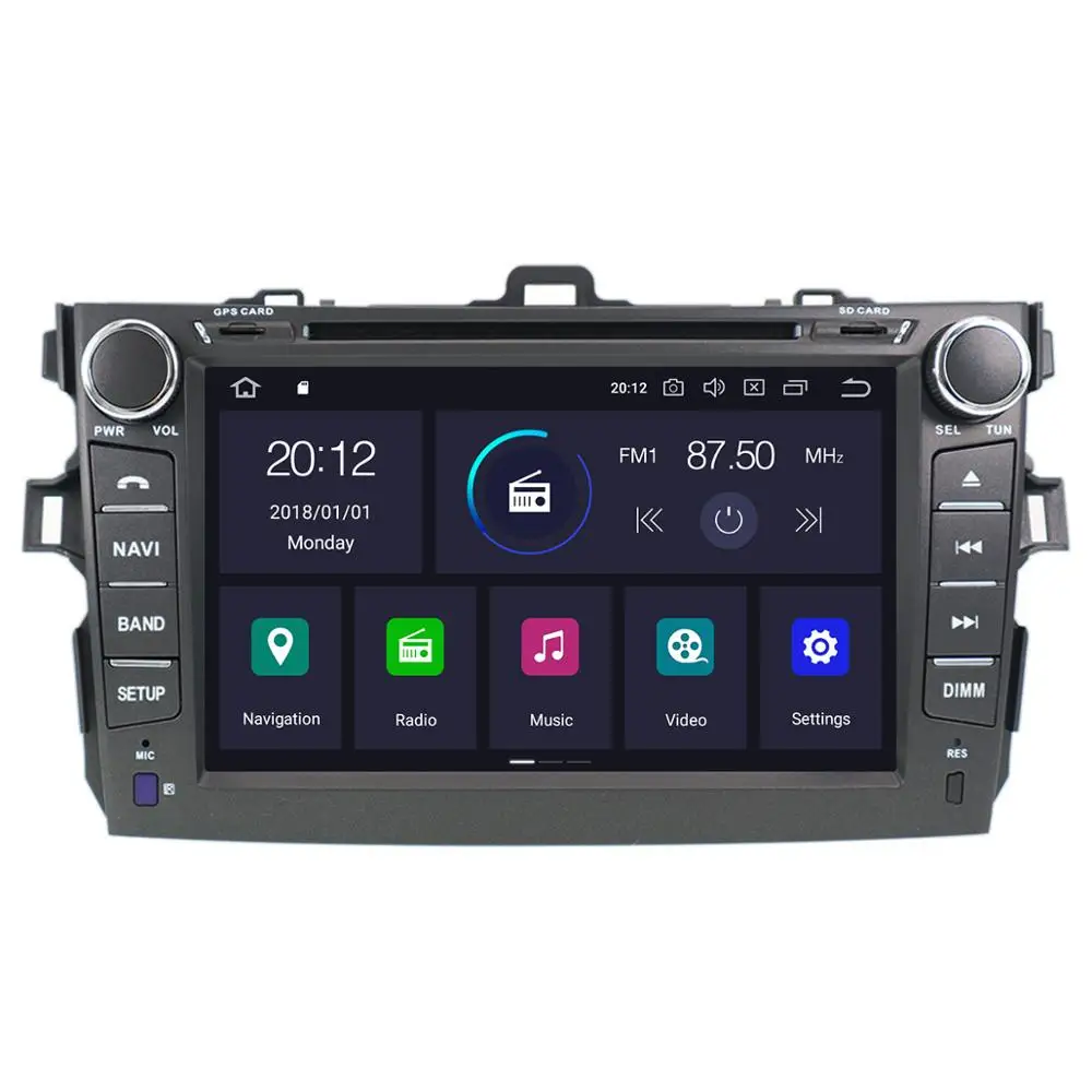 Android 10 0 4G + 64GB Автомобильный dvd-плеер GPS навигация для Toyota Corolla 2007-2013 радио рекордер