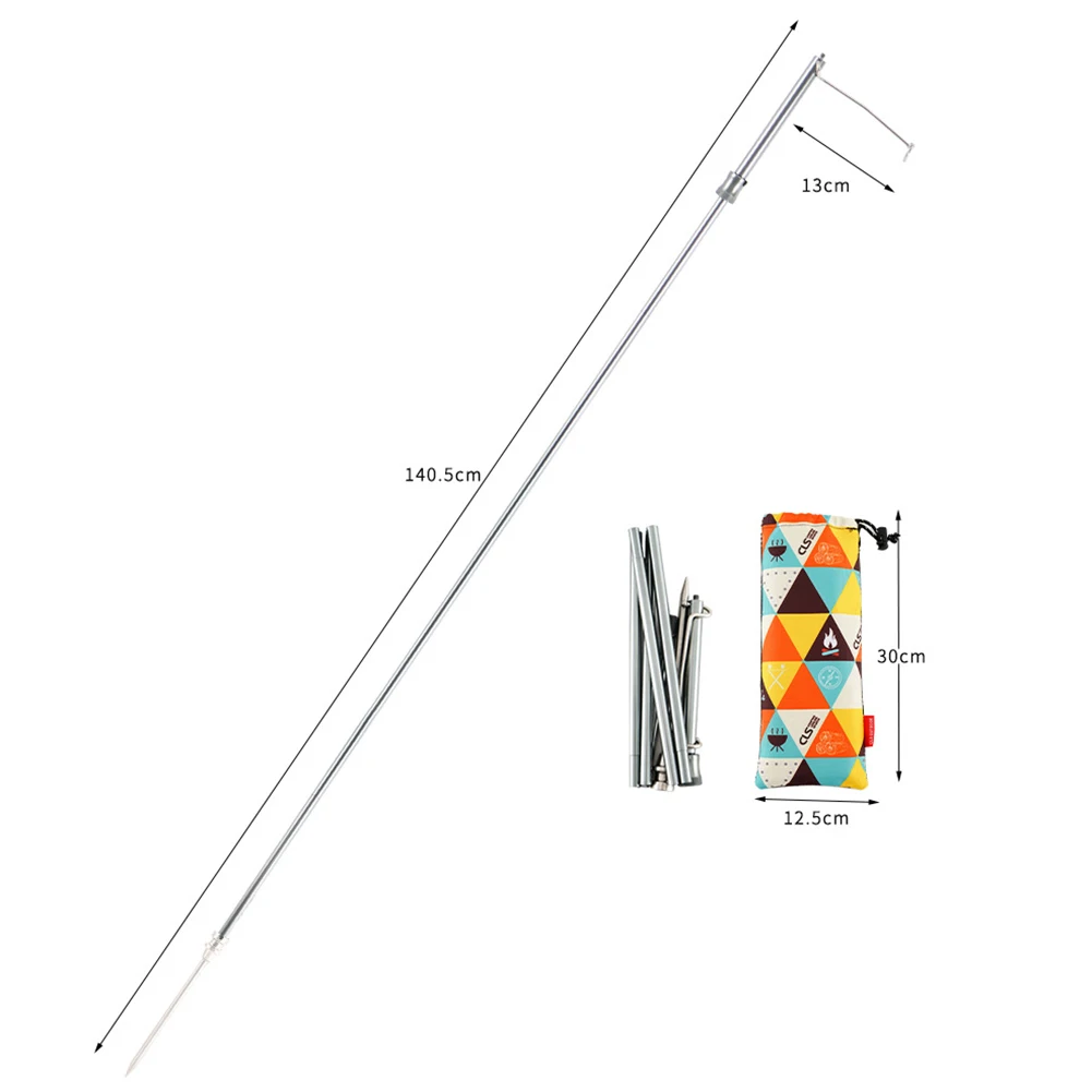 

Outdoor Lamp Pole Aluminum Portable Folding Hiking Camping Light Stand Holder Travelling Easy Carrying Portable Parts