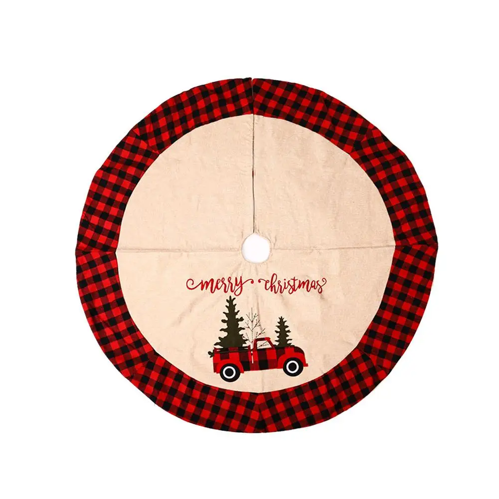 Черно красная сетка юбка на рождественскую елку меховой ковер Рождественское