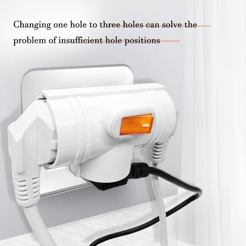 Переходная розетка Европейского типа с 1 на 3 розетки адаптер питания