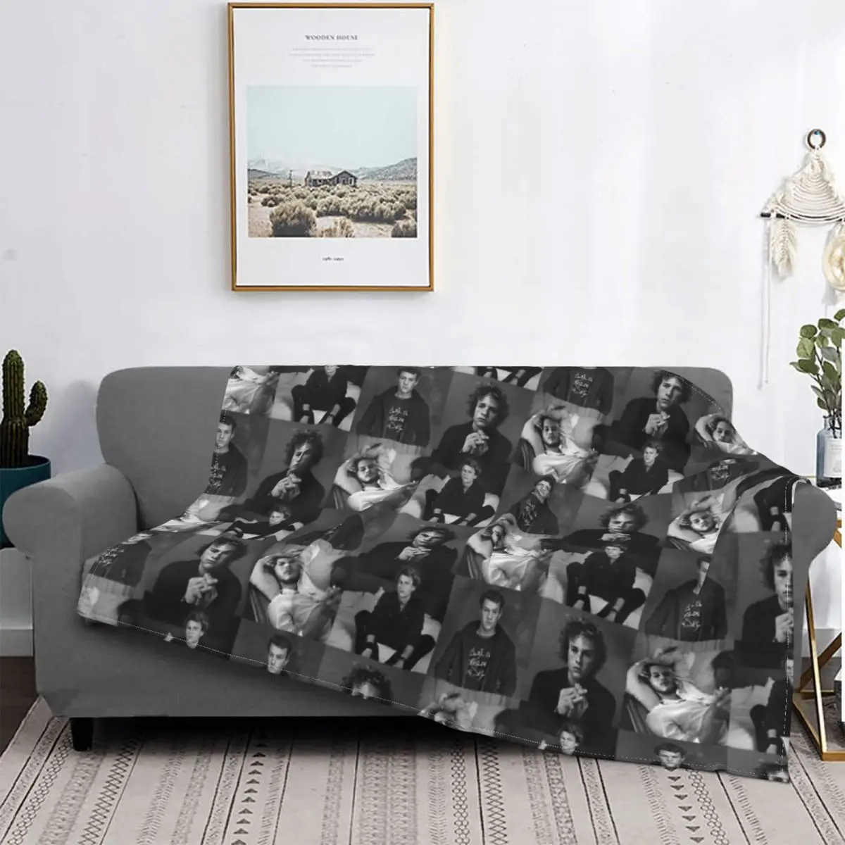 

Heath Ledger-Manta a quadros para cama, colcha de lino для пикника