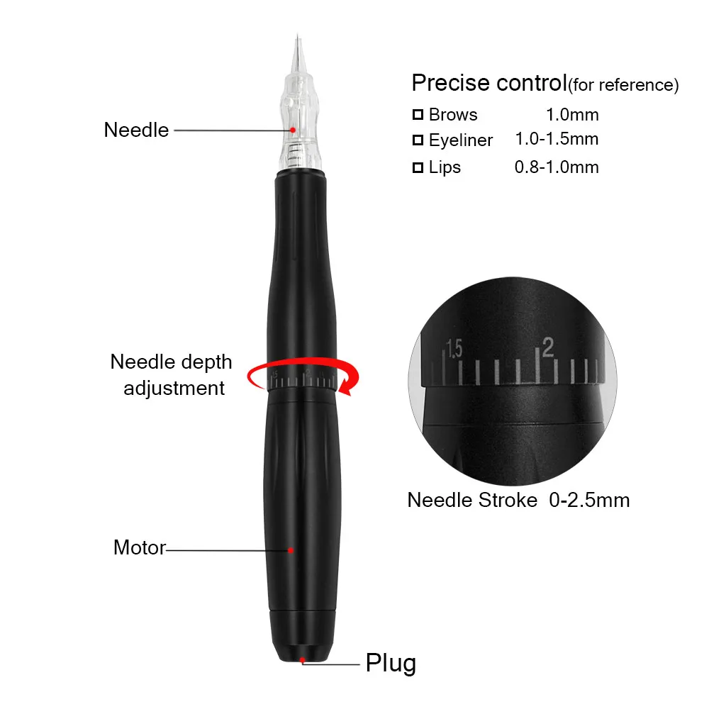 Biomaser P100 машинки для татуировок Перманентный макияж, микроблейдинг, Ротационная Машина, микро лезвия, для тату бровей, Наборы профессиональная ручка для брови, подводка, губы