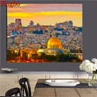 Алмазная живопись 5D, алмазная вышивка, религиозный узор, город, Алмазная мозаика, набор крестиков, квадратные круглые