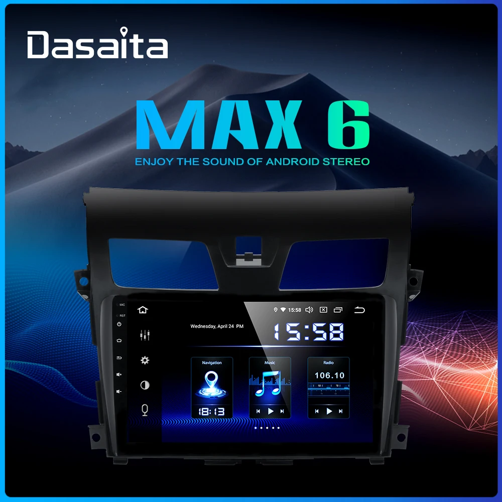 Dasaita 10," автомобиль 1 Din Авто Радио Android 9,0 для Nissan Teana Altima 2013 поддержка управления рулем HDMI