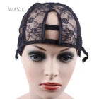 1 шт., размер SML-средняя U-образная часть, плетеная шапочка для парика (2 зажима), внутренняя основа для парика, наращивание волос, уток, сделай сам, черный цвет