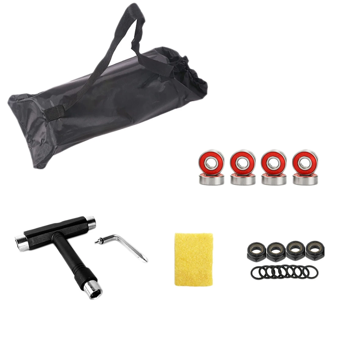 

Skateboard Bracket Tool Kit with 31Inchs Backpack L Shape T-Tool Bearing Longboard for Skateboard Adjusting Accessories