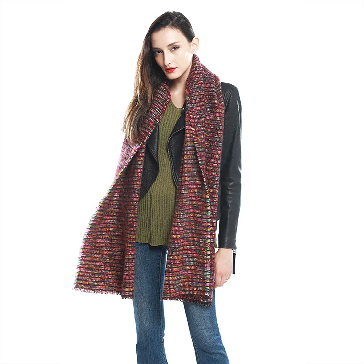 Осенне зимний крашеный шарф постепенно меняет цвет европейский и американский