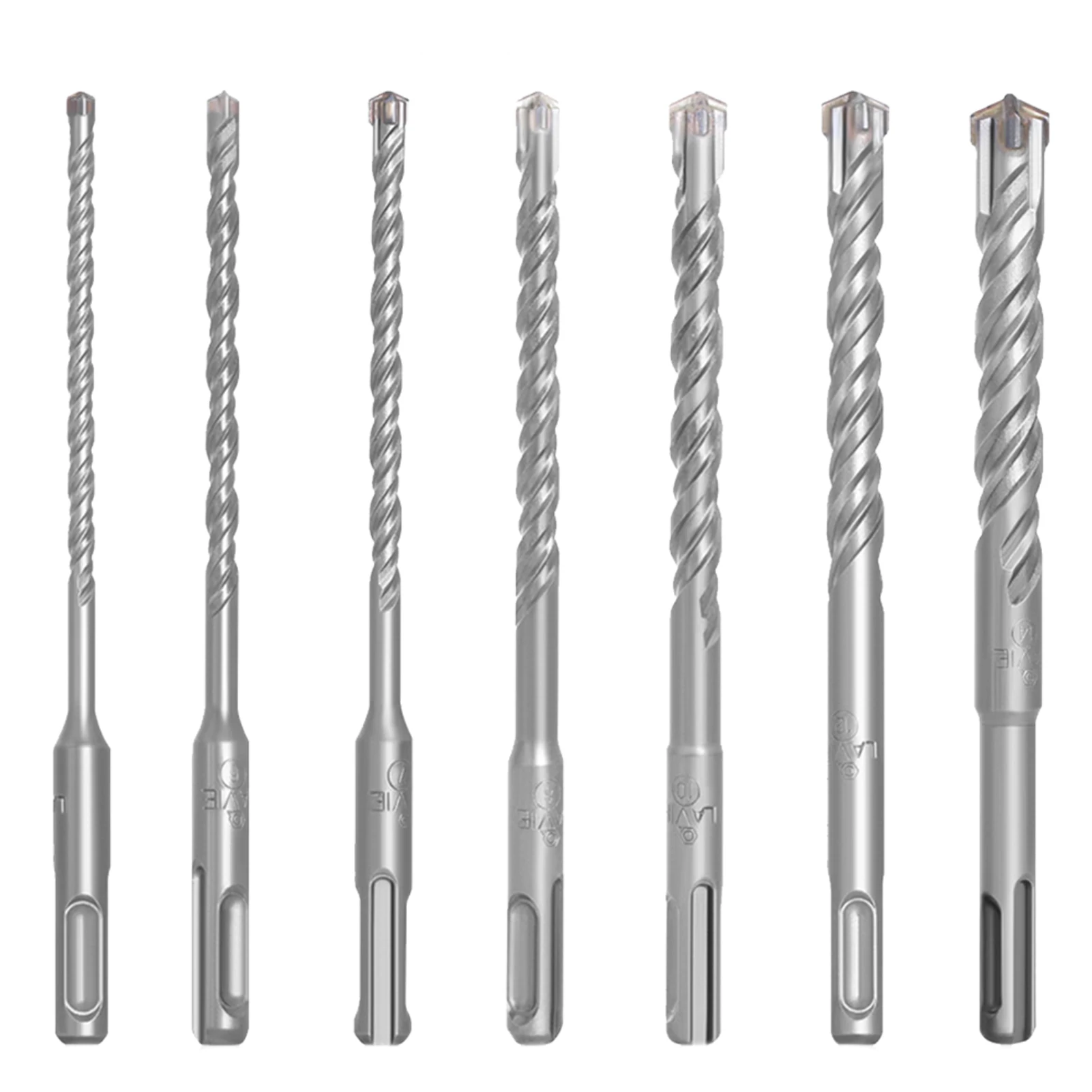 

Ударное сверло из цементированного карбида, 7 шт./компл. металл, аксессуары поперечной формы, Круглый хвостовик, инструмент для резки кирпич...