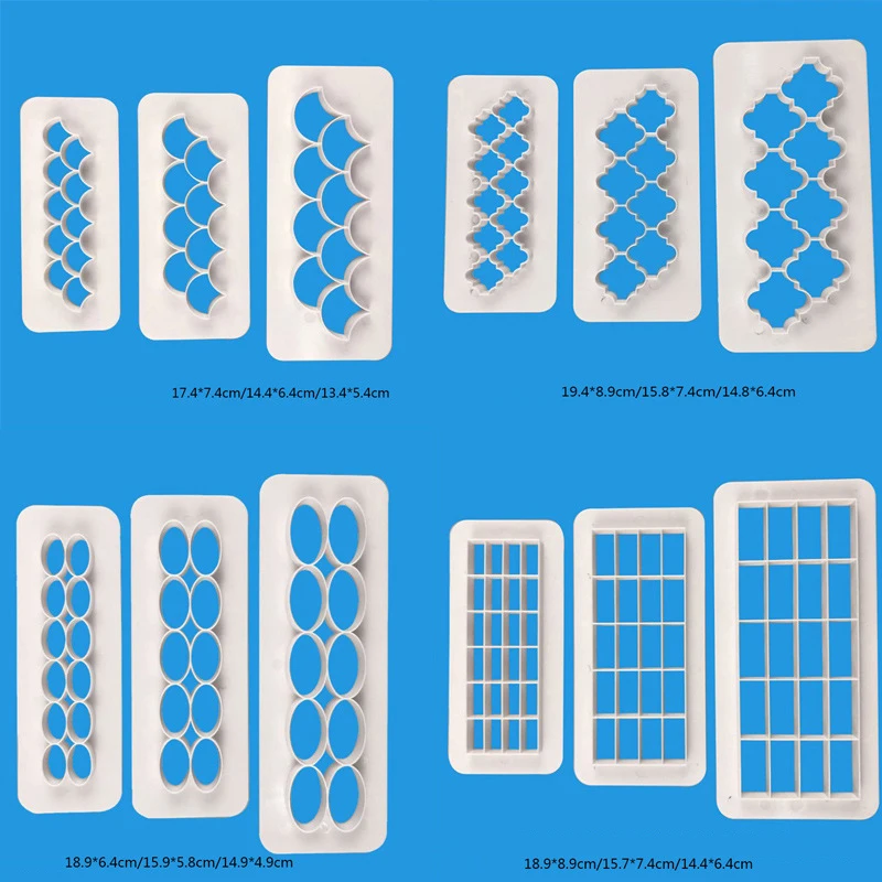 Лидер продаж 3 шт. квадратные геометрические резаки для помадки печенья