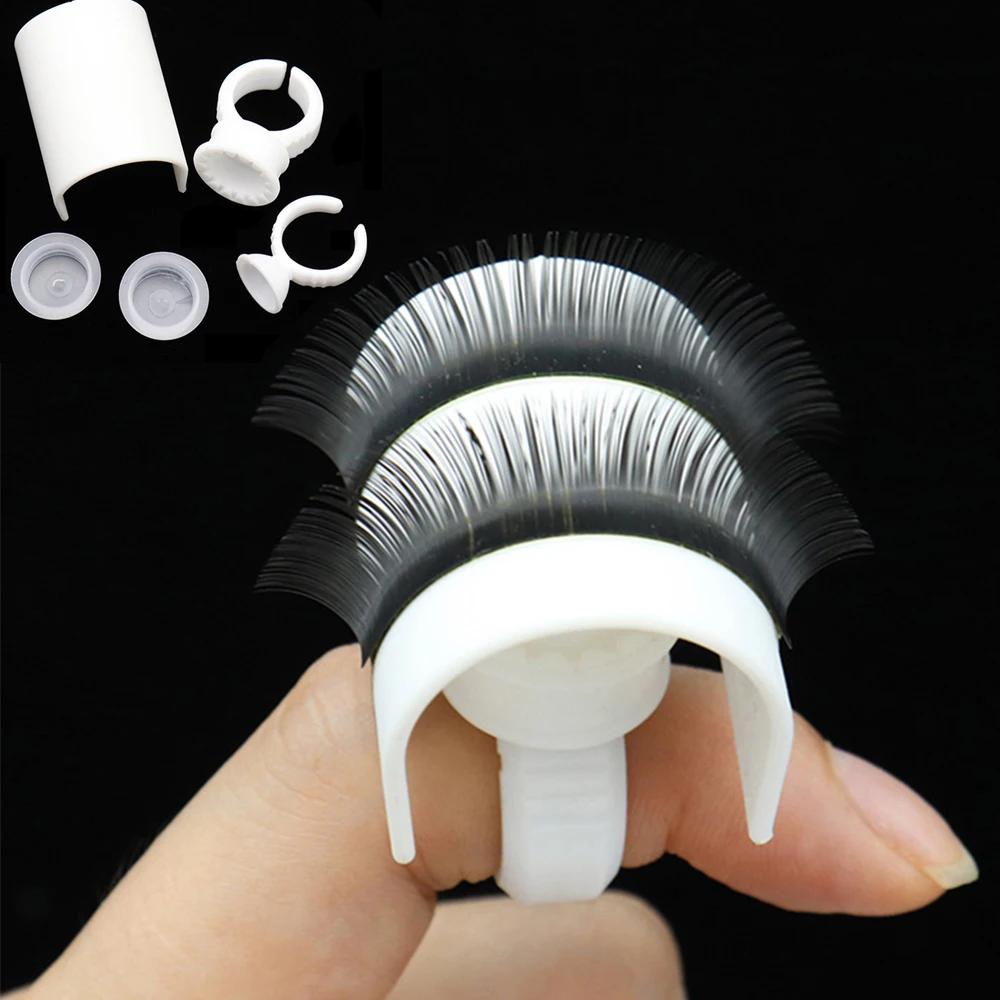 Поддон для наращивания ресниц с кольцом клея поддон Набор U образных держателей