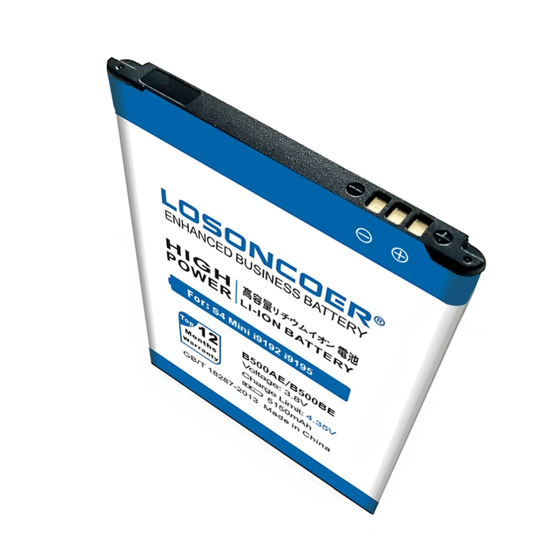 LOSONCOER 5300 мАч B500BE / B500AE аккумулятор для Samsung S4 мини GALAXY Mini S4mini i9192 i9198 i9190 i9195