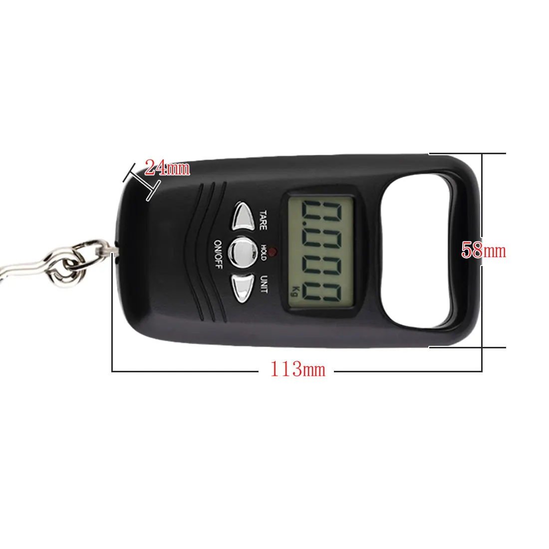 

Max 50Kg/10g Portable Digital Scale Mini Scale Digital Fishing Luggage Travel Electronic Scale Weighting Attachment Hook Hot