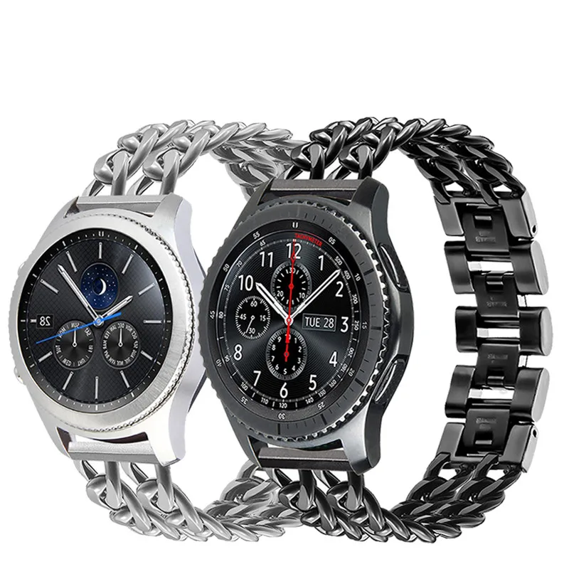 Ремешок для часов из нержавеющей стали Samsung Gear S3 Classic Frontier Galaxy Watch 46 мм браслет 22