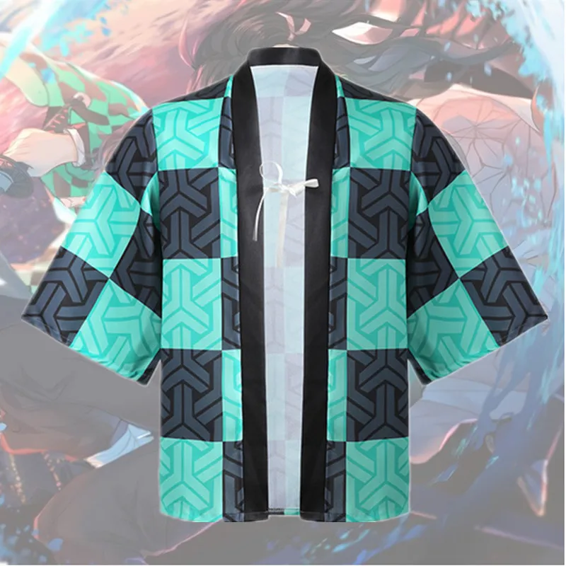 Кимоно для женщин и мужчин с 3D-принтом японское аниме крутая уличная одежда