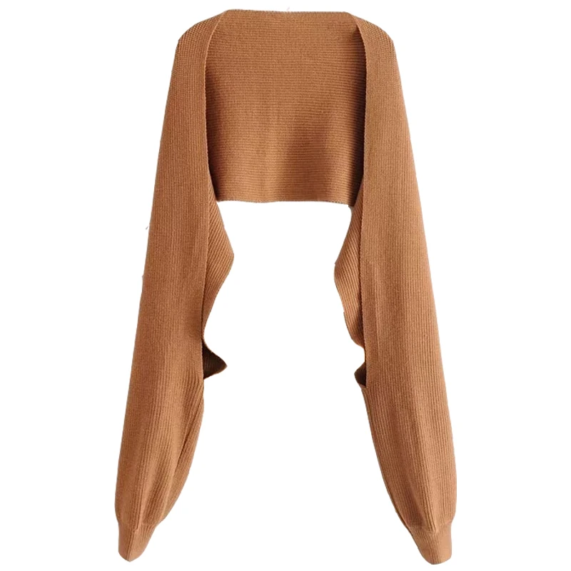 Женский короткий вязаный разноцветный черный теплый шарф новый длинный