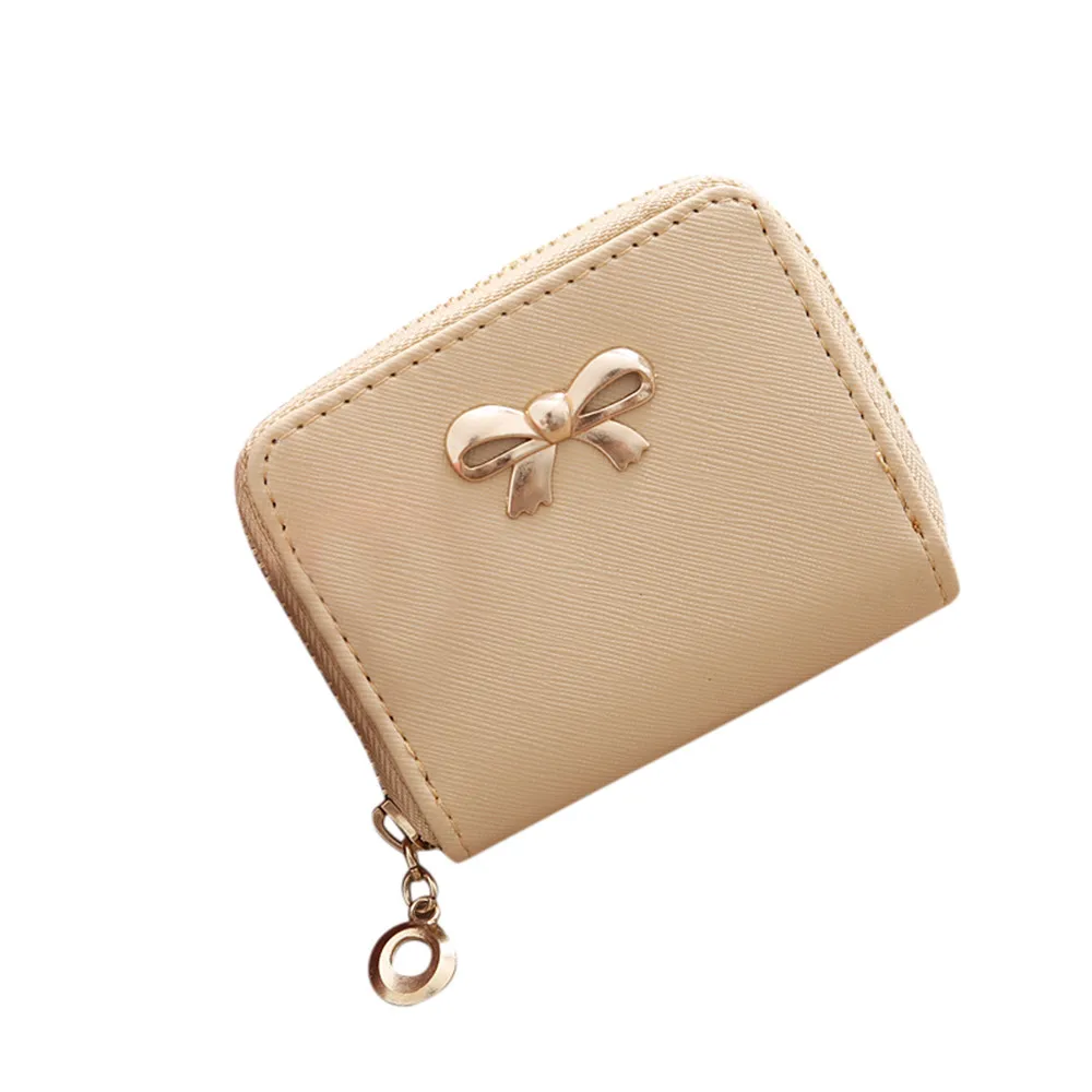 Кожаный кошелек для мелочи мужчин и женщин модный однотонный маленький