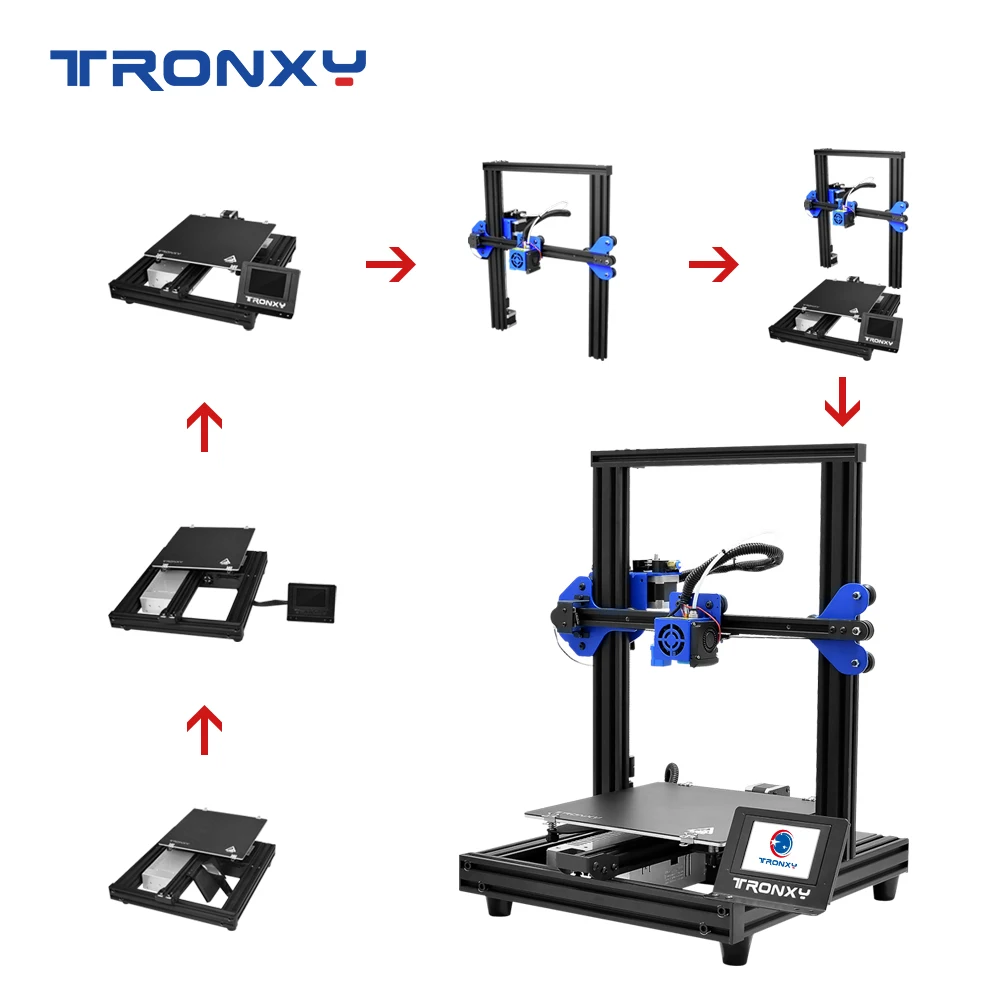 Обновленный 3D-принтер Tronxy XY-2 PRO наборы сделай сам 3 5 дюйма сенсорное