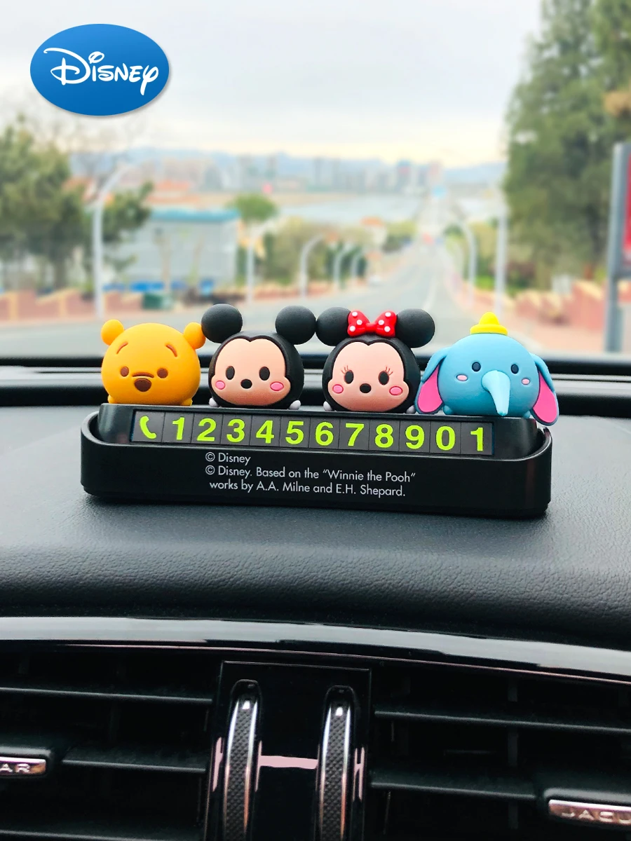 

Карточка с номером временной парковки, мультяшное креативное украшение на борту, автомобильная парковочная движущаяся карточка для телефо...