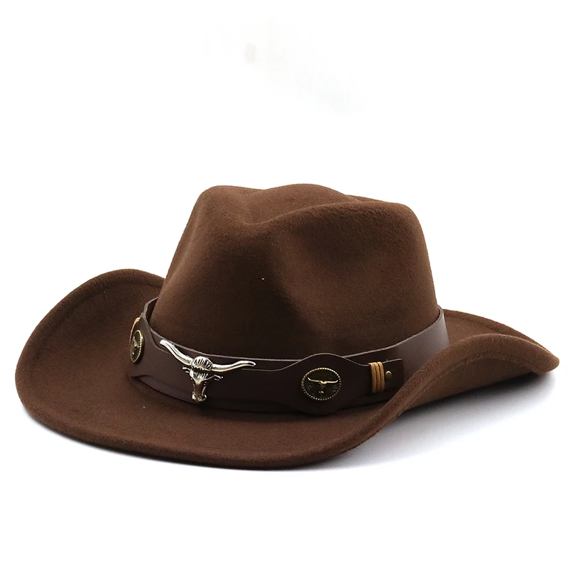 

New Women Men Hollow Western Cowboy Hat With Tauren Belt Winter Autumn Jazz Outback Jazz Toca Sombrero Cap Size 56-58CM