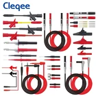 Cleqee серии P1600, набор профессиональных измерительных проводов для мультиметра, Тестовый Кабель BNC, щуп, крюк для проверки ИС, набор для ремонта автомобильного инструмента