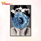 вышивка крестом наборы рукоделие наборы для вышивания рукоделия 11CT водорастворимый холст узоры 14CT леди flower-NCMP038