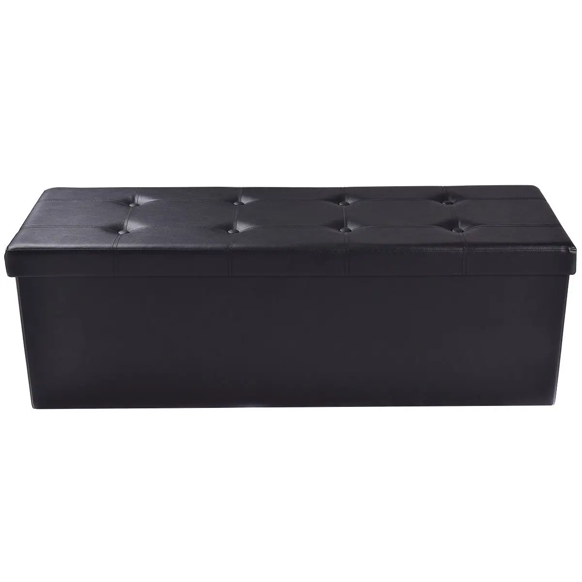 Costway 45 ''x 15'' x 15 ''большой складной хранения Искусственная кожа Пуф Пуфик