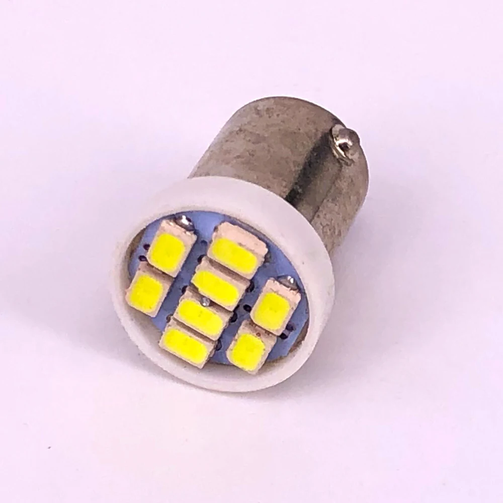 

1pcs T4W BA9S 8smd 3020 Led T11 8 SMD 1206 LED Car Interior White Side Tail Light Bulb Auto Parking Lamp DC 12V